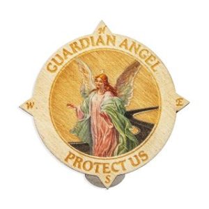 v-5351 Guardian Angel Wooden Auto Visor Clip