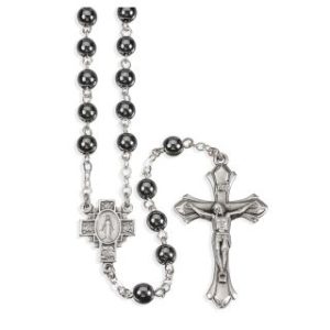 185HM 6mm Hematite Bead Rosary