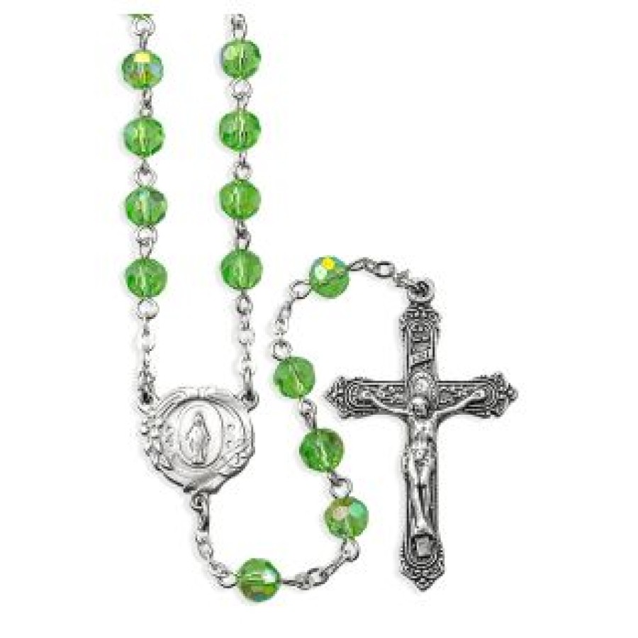 01116CL Crystolite Aurora Borealis Bead Rosary