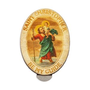 V-5063 St Christopher Oval Visor Clip