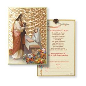 46E-679 4" x 6" Gold Foil Girl First Communion