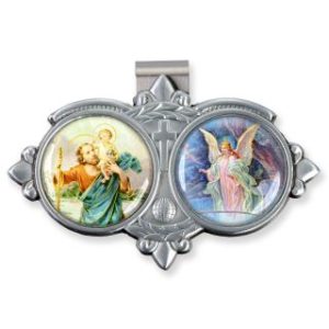 VR-620Saint Christopher Resin Visor Clip