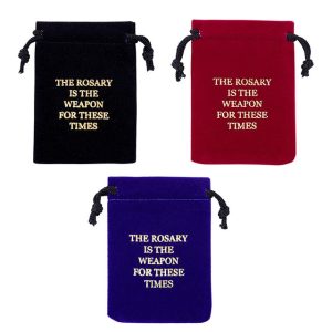 r6194 The Rosary is the Weapon Drawstring Rosary Bag
