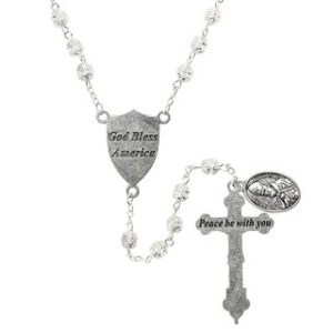R7505 Pope Leo XIV Crystal Rosary