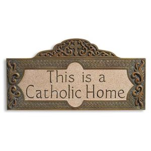 TC311 Catholic Home Wall Plaque
