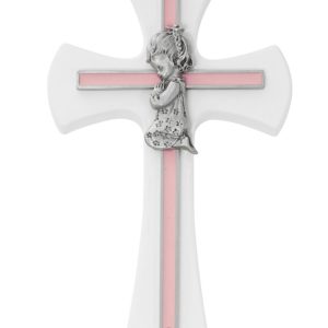 73-76 7" PINK GIRL CROSS ON WHITE