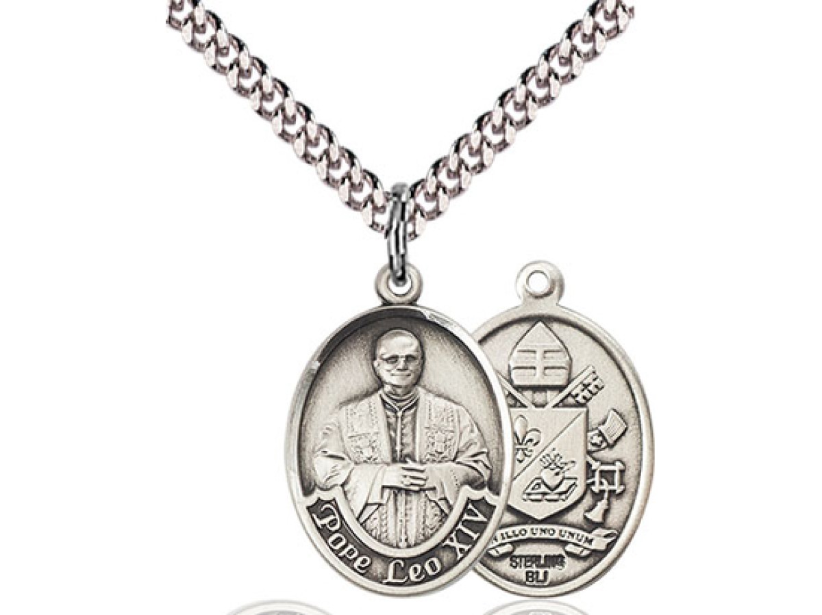 8461SS/24S-LC Pope Leo XIV Oval Patron Series