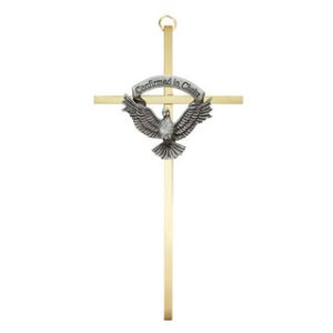 G1065 Brass Cross with Emblem - Confirmation