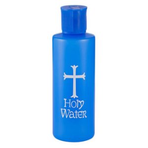 L0466 4 oz Blue Holy Water Bottle