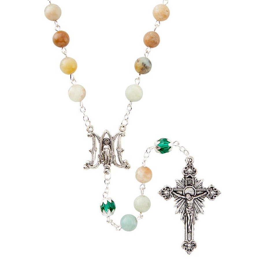 P5445 Miraculous Amazonite Rosary