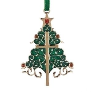 38575 3.25 IN H TREE W-CROSS ORNAMENT