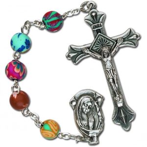 RY892-RC Clay Bead Rosary
