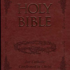 LB5-COT Laser Embossed Catholic Bible with Crown of Thorns Cover - Burgundy NABRE
