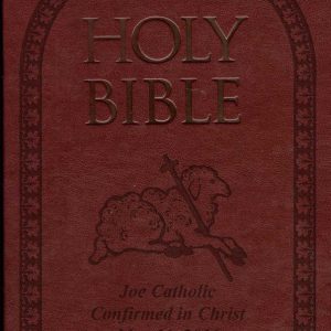 LB5-LAMB Laser Embossed Catholic Bible with Lamb Cover - Burgundy NABRE