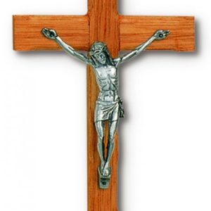 CXG919  7" Carved Mahogany Crucifix