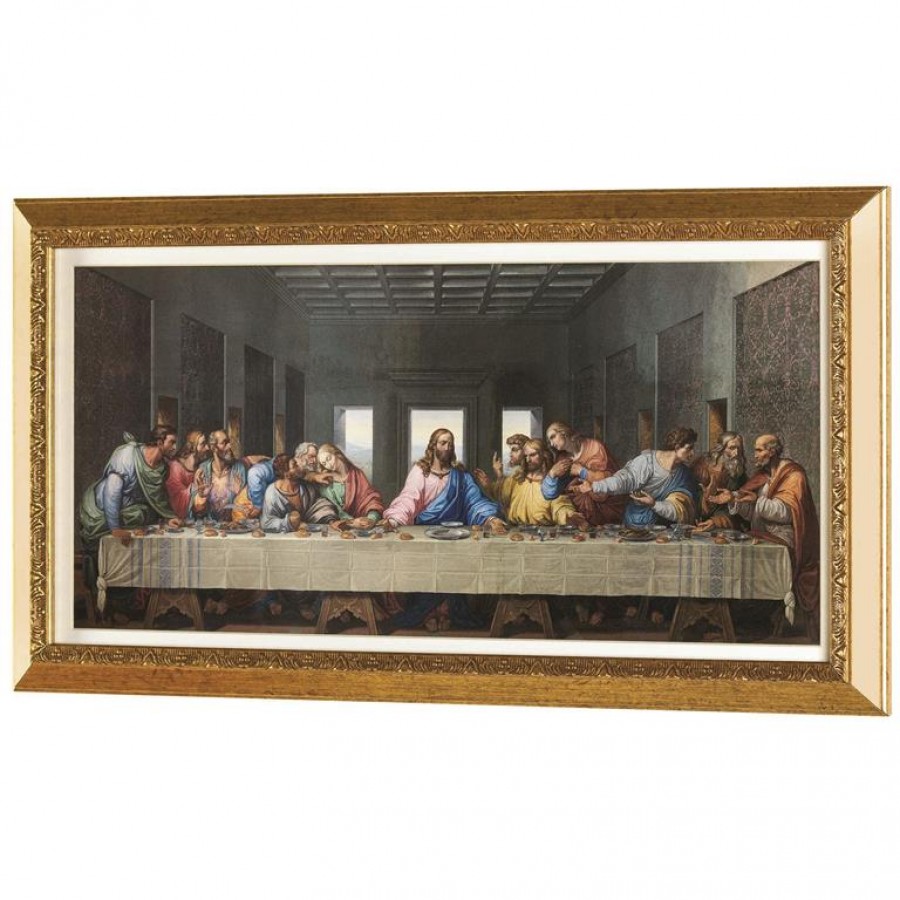 80AG-2010-1295 Framed Wall Art The Last Supper Gold