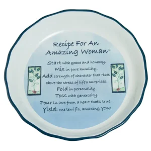 57830 Amazing Woman Blue Pie Plate